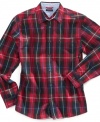 Preppy plaid never goes out of style. He'll want to wear his Kendal shirt by Tommy Hilfiger every chance he gets.