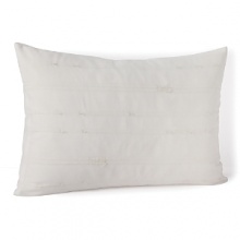 Add an artistic touch to your decor with this intricately woven Calvin Klein Home decorative pillow in a soft organic hue.