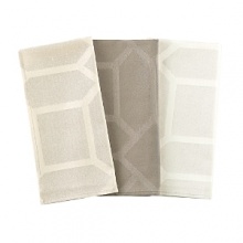 Elegant cotton napkin embellished with a geometric print of patterned tiles allover. Suitable for either casual or refined entertaining, this napkin complements the Tile collection.