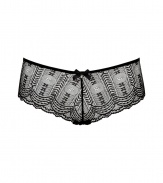 Add instant sex appeal with these comfortable and sultry panties from Elle MacPherson - Floral printed lace with slim waistband, front bow detail- Perfect underneath your favorite dress