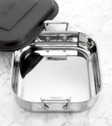 Every seasoned chef loves to share and now you have the wares to do it in style & with ease! Every family's essential for preparing lasagna and hearty casseroles, this kitchen favorite features an 18/10 stainless steel interior and polished stainless exterior. The dishwasher-safe construction and durable lid makes this a shoe-in for delivering meals to neighbors, contributing to potlucks and more. Lifetime warranty.