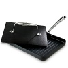 The two piece nonstick panini press lifts off to function as a grill pan.