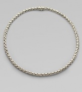 From the Classic Chain Collection. An elegantly woven chain of sterling silver.Sterling silver Length, about 20 Pusher Clasp Imported