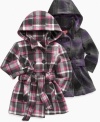 She can wear this plaid coat from Dollhouse over solid colors or be bold and pair it with another pattern print.