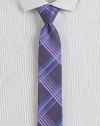 Modern check print pattern woven in fine Italian silk.SilkAbout 2¼ wideDry cleanMade in Italy