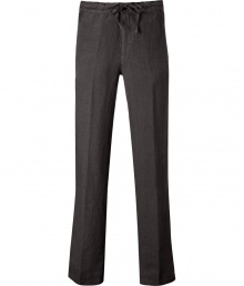 These relaxed yet refined Etro pants imbue your casual look with effortless style - Drawstring waist, pleating detail, lean leg, lightweight - Pair with a long sleeve tee and a blazer for workweek style or trainers and a polo for off-duty cool