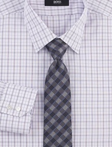 Tonal plaid checks enliven an Italian silk classic.SilkDry cleanMade in Italy