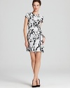 DIANE von FURSTENBERG Dress - Alba Cap Sleeve Stencil Print