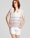 Ella Moss Tee - Maya Printed V Neck