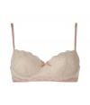 Sexy and sweet vintage cream contour bra - This elegant, supermodel-approved contour bra is stylish and sultry - Adjustable straps and unpadded cups offer comfortable support - Vintage cream lace made of Polyamide and Elastane - Gorgeous retro style