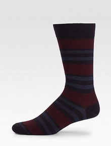 Featuring multiple stripes, virgin wool-blend socks for everyday style.Mid-calf height80% virgin wool/20% polyamideMachine washMade in Italy