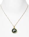 With a faceted green quartz pendant, Coralia Leets' 22-karat gold necklace is elegance simplified. Day or after dark, this piece slips on to give a spectrum of looks tonal sparkle.