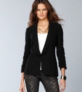 INC's relaxed blazer looks dapper, especially paired with feminine pieces like printed pants and statement jewelry.