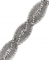 Wrap it up in sparkling style. Alfani bracelet features braided round-cut crystals set in silver tone mixed metal. Approximate length: 7-1/2 inches.