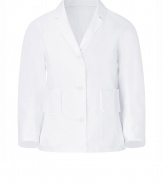 With a pristine white hue and contemporary cut, Jil Sanders cotton jacket is a chic way to bring a minimalist edge into your outfit - Notched collar, 3/4 length sleeves, patch pockets, button-down front - Loosely tailored fit, slight A-line silhouette - Wear over a slim fit ankle trousers or a figure-hugging pencil skirt