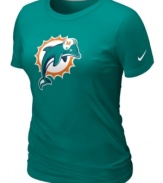 Team player. Show support for your favorite football team in this Miami Dolphins NFL t-shirt from Nike.