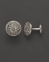 Elegant, intricately textured sterling silver cufflinks from Buccellati.