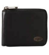 This easy-to-carry zip fold wallet from Fossil keeps your cash and cards safe in style.