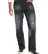 Look good while you're chilling out with these relaxed-fit jeans from Sean John.