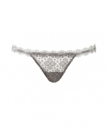 Whimsical yet sultry, this lace-laden thong from La Perla will turn up the heat - Elasticized waist with lace and solid weave detail, sheer floral lace overlay - Perfect under any outfit or pair with a matching bra for stylish lounging