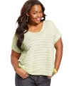 You'll totally heart Soprano's striped plus size tee-- it's a perfect match with jeans!