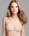 Be comfortably sexy in this soft bra in elegant soft stretch bands of chevron lace.