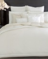 This White Gold decorative pillow from Donna Karan features luxe horizontal pleating in pure silk for sumptuous texture.