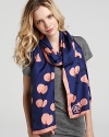 Tory Burch Poppies Oblong Silk Scarf