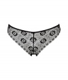 Sultry black crochet lace panty - These sexy and sweet panties are perfect under any outfit - Adorable crochet detail and flattering fit - Made by high-end intimate apparel brand Kiki de Montparnasse