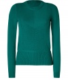 Take a feminine stance on this seasons must-have modern knits with Vanessa Brunos ultra soft textural pullover, detailed with contrast patterning for that fashion-forward feel - Rounded neckline, long sleeves, ribbed trim - Form-fitting - Wear with jeans and favorite flats, or dress up with leather leggings and luxe fur coats