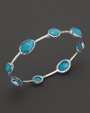 Faceted turquoise and sterling silver station bracelet from the Wonderland Collection by Ippolita.