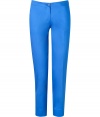 Liven up your new season wardrobe with Etros bright blue ankle trousers - Flat front, side and back slit pockets, zip fly, button closure, slit ankles - Fitted - Wear with nude-hued tops and fun flats