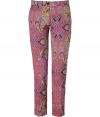 Liven up your new season wardrobe with Etros paisley print ankle trousers - Flat front, side and back slit pockets, zip fly, button closure, slit ankles - Fitted - Wear with nude-hued tops and sleek sandals