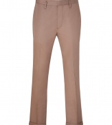 Classic sable cotton pants from Marc by Marc Jacobs - These sophisticated pants will amp up your wardrobe basics - Chino-cut with front pockets and back button-up pockets - Slim cut with cuff detail at hem - Wear with a cashmere pullover, a classic wool coat, and oxfords