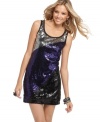 Colorblocking and sequins together on a chic shift dress from Sugar & Spice – what could be cuter?