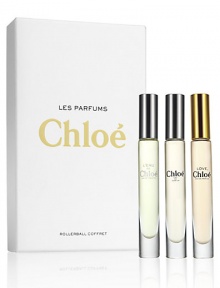 Fresh, feminine, natural, sexy, and chic. This Rollerball Trio includes a Chloe; Love, Chloe and L'Eau de Chloé rollerball, each 0.20 oz. Made in France. 