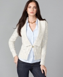 Tommy Hilfiger breathes life into a vintage-inspired silhouette in chic open-knit. Try this cardi with casual separates or wear it with dresses at the office!