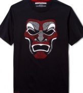 This Sean John tee boasts a unique mask graphic and a comfortable cotton fit.