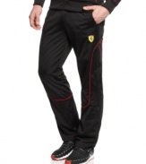 Get inspired to go faster. These Puma Ferrari track pants are the ultimate in motivational gear.