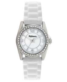 A clean and crisp watch design with added crystal sparkle, by Style&co.