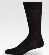 Made from soft cotton, ribbed cuff socks with a pindot pattern.CottonMachine washMade in Italy of imported fabric