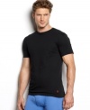 From Polo Ralph Lauren, a two-pack of crew-neck cotton T-shirts comfortable enough to wear as undershirts or stylish enough to stand on their own.