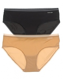 A pretty lace trim lends elegant style to this hipster from Calvin Klein Underwear.