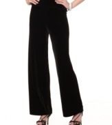 Add a luxurious touch to your evening ensemble with these velvet pants by Alex Evenings. Easy and elegant, they're effortless with a pair of strappy party heels and your favorite baubles.