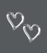 You'll simply adore this sweet style. Let love shine in Unwritten's cut-out heart stud earrings. Crafted in sterling silver. Approximate diameter: 1/3 inch.