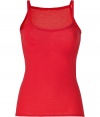 Set the foundation for chic daytime looks with LWren Scotts radiant coral cashmere knit tank - Softly rounded neckline, spaghetti straps, fine ribbed trim - Fitted - Wear with everything from casual trousers, blazers and flats to fancy skirts and heels