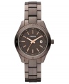 Trade in your classic silver and gold for this unique brown steel timepiece from Fossil.