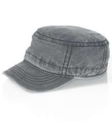 Top off your look with the sleek military styling of this American Rag cap.