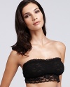 A pretty lace bandeau bra with elastic for a stretchy comfortable fit.