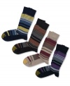 Stripe dress sock by Gold Toe with Aqua FX Moisture Control System to keep your feet dry and Perfect fit with Spandex to stay in place.